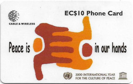 St. Lucia - C&W (GPT) - Peace Is In Our Hands - 338CSLB (Normal 0), 2001, Used - Santa Lucía