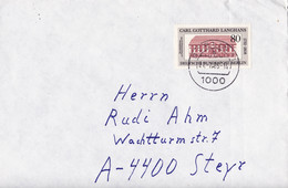 1985, Deutschland, Berlin, "Das Schlosstheater Zu Charlottenburg, Karl Gotthard Langhans",  Echt Gelaufen - Privatumschläge - Gebraucht