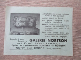 FORMAT CPA PUBLICITE GALERIE NORTSON 44 NORT SUR ERDRE - Nort Sur Erdre