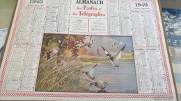 CALENDRIER 1940 /CHASSE AUX CANARDS /DEINE MARITIME - Petit Format : 1921-40