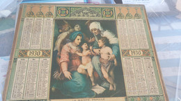 CALENDRIER 1930 / LA SAINTE FAMILLE ANDREA DEL SARTO - Petit Format : 1921-40