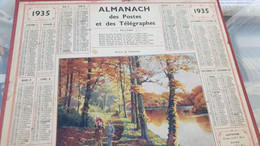 CALENDRIER 1935 /RENTREE DE PROMENADE /LA SEINE - Petit Format : 1921-40