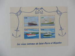 Amérique > St.Pierre Et Miquelon >Bloc-Feuillet Neuf N° 4   :Paquebots - Blocks & Sheetlets