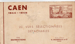 Caen   14        Carnet De 20 Vues 1944-1945. Série Destructions N°1       (voir Scan) - Caen