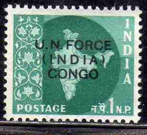 INDIA INDE 1962 1965 1963 UN FORCE CONGO 1np  MLH - Ongebruikt