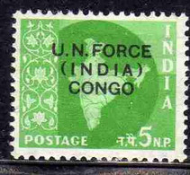 INDIA INDE 1962 1965 1963 UN FORCE CONGO 5np  MLH - Ungebraucht