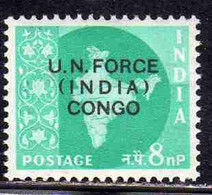 INDIA INDE 1962 1965 1963 UN FORCE CONGO 8np  MLH - Ongebruikt