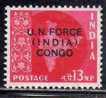 INDIA INDE 1962 1965 1963 UN FORCE CONGO 13np  MLH - Ungebraucht