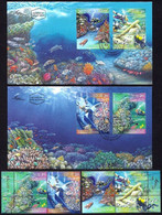 Israel 2022, Scuba Diving Sites In Israel, A Set Of 4 Stamps With Tabs - MNH & 2 FDC's - Immersione