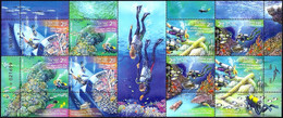 Israel 2022, Scuba Diving Sites In Israel, A Decorative Sheet Of 8 Stamps - MNH - Plongée