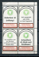 Unfallbekaempfung Der Deutschen Reichspost / Vignetten-4er-Block (E617) - Cartas