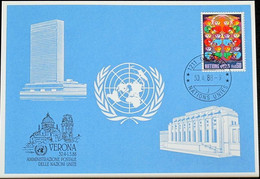 UNO GENF 1988 Mi-Nr. 182 Blaue Karte - Blue Card - Briefe U. Dokumente