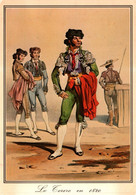 LE TORERO Avec Son Costume De Lumière, Vieilles Gravures De 1820 Au Fond Le  Picador    ( Recto Verso) - Corrida