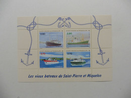 Amérique > St.Pierre Et Miquelon >Bloc-Feuillet Neuf N° 4   : Les Vieux Bateaux De Saint-Pierre - Hojas Y Bloques