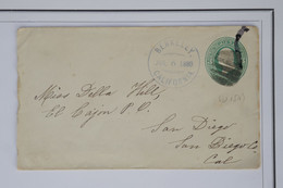 AZ2 ETATS UNIS  BELLE  LETTRE ENTIER  1880 BERKELEY   A SAN DIEGO CAL.    +A VOIR ++AFFR. PLAISANT - Brieven En Documenten