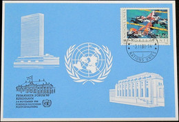 UNO GENF 1988 Mi-Nr. 187 Blaue Karte - Blue Card - Storia Postale