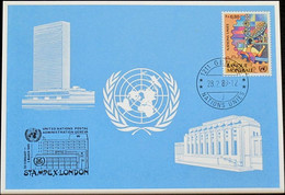 UNO GENF 1989 Mi-Nr. 189 Blaue Karte - Blue Card - Covers & Documents