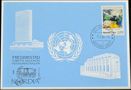 UNO GENF 1989 Mi-Nr. 194 Blaue Karte - Blue Card - Covers & Documents