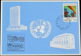 UNO GENF 1989 Mi-Nr. 196 Blaue Karte - Blue Card - Covers & Documents