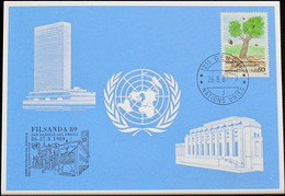 UNO GENF 1989 Mi-Nr. 197 Blaue Karte - Blue Card - Covers & Documents