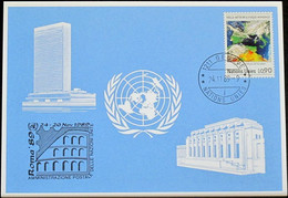 UNO GENF 1989 Mi-Nr. 200 Blaue Karte - Blue Card - Covers & Documents