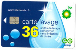 # Carte A Puce Portemonnaie  Lavage BP - EG Group - Goutte - 36u Puce? - Tres Bon Etat - - Lavage Auto