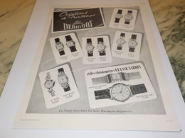 ANCIENNE PUBLICITE PRINTEMPS MONTRES DERMONT ET ULYSSE NARDIN  1952 - Autres & Non Classés