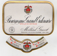 VP20.097 - Etiquette Ancienne De Vin - Bourgogne Grand Ordinaire / MOILLARD - GRIVOT Négociant à NUIT SAINT GEORGES - Andere & Zonder Classificatie