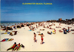 Florida Clearwater Beach View Showing Sun Bathers - Clearwater