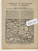 VP20.098 - Guerre 14 / 18 - Extrait De La Revue ¨ La Science Et La Vie ¨  L'Agression De L'Allemagne Contre La Belgique - Documents