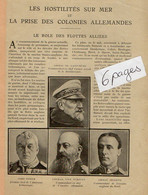 VP20.099 - Guerre 14 / 18 - Extrait De La Revue ¨ La Science Et La Vie ¨ Les Hostilités Sur Mer Et La Prise Des Colonies - Documents