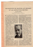 VP20.100 - Guerre 14 / 18 - Extrait De La Revue ¨ La Science Et La Vie ¨ Les Stés De Secours Aux Blessés (Croix - Rouge) - Documents