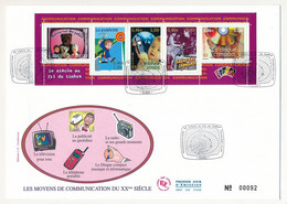 France - FDC - Siècle Fil Du Timbre - Les Moyens De Communication Du XXème Siècle - Paris 17/03/2001 - Storia Postale