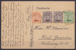 CP Postkarte Affr.OC84+2xOC85+OC86 Càd HERBESTHAL /4.5.1920 Pour KIEL-GAARDEN Allemagne - Army: German
