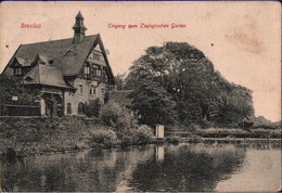 ! Alte Ansichtskarte Breslau In Schlesien, 1909, Eingang Zum Zoo - Schlesien