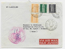 NOUVELLE CALEDONIE OFFICIEL 1FRX2+50FR+9FR LETTRE COVER AVION NOUMEA 13.10.1961 + GROUPE DU PACIFIQUE - Storia Postale