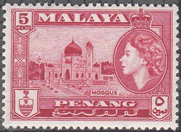 MALAYA  -- PENANG  SCOTT NO  48  MINT HINGED   YEAR 1957 - Penang