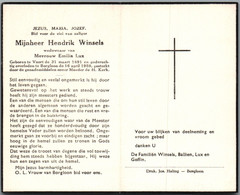 Bidprentje Voort - Winsels Hendrik (1891-1959) - Images Religieuses