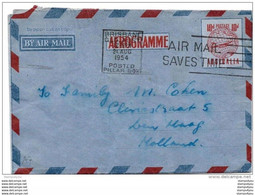 101 - 35 - Aérogramme Envoyé  De Brisbane Aux Pays-Bas 1954 - Aerogrammi