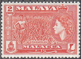 MALAYA  -- MALACCA   SCOTT NO 46  MINT HINGED   YEAR 1957 - Malacca