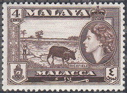 MALAYA  -- MALACCA   SCOTT NO 47  MINT HINGED   YEAR 1957 - Malacca