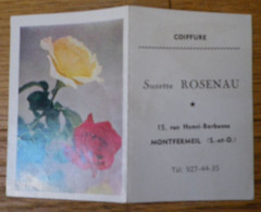 Petit Calendrier De Poche 1963  Thème Fleurs : Rose - Coiffure Suzanne ROSENAU Montfermeil - Small : 1961-70