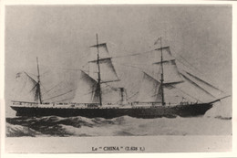 CHINA * Carte Photo * Bateau Paquebot Commerce Cargo * Compagnie Société CUNARD 1862 China Chine - Piroscafi