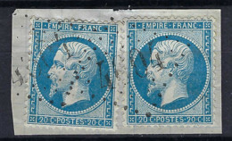 FRANCE Oblitérations PC Et GC Des Villes: 2x Le Y&T 22, TB Obl.GC 4004 (Trainel, Aube, Ind.7) - 1862 Napoléon III
