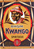 Etiket Etiquette - Rhum - Kwango - Maison Desmet - Maertens , Rumbeke - Alcoholen & Sterke Drank