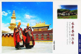 ►  CP    Gilded  Changqingchunkeer Temple   Tops Of The Temple - Buddhism