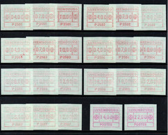 LUXEMBOURG - FRAMA - ATM - DISTRIBUTEURS / 7 SERIES DE 3 VALEURS P2501 A P2507 + 2 VIGNETTES (ref 9223) - Postage Labels