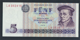 DDR Rosenbg: 361a, Kontrollnummer 6stellig, Typensatz Ab 1979 In Umlauf Bankfrisch 1975 5 Mark (9810884 - 5 Mark