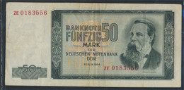 DDR Rosengb: 357b, Kontrollnummer 7stellig, Ersatznote Gebraucht (III) 1964 50 Mark (9810742 - 50 Mark