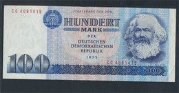 DDR Rosenbg: 363c, Kontrollnummer 7stellig, Computersatz Ab 1986 In Umlauf Gebraucht (III) 1975 100 Mark (9810710 - 100 Mark